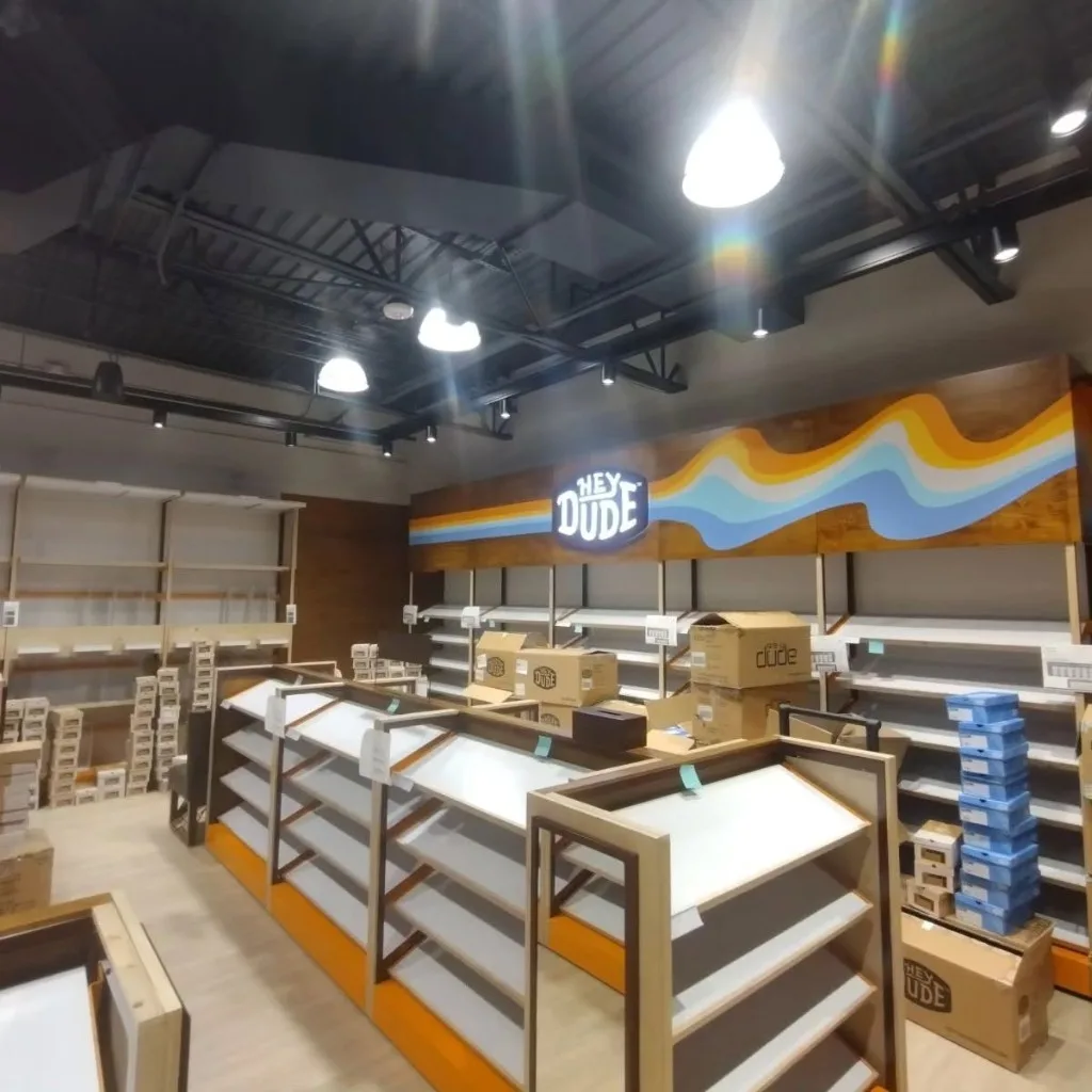 Retail store track and pendant lighting installation Bay Area